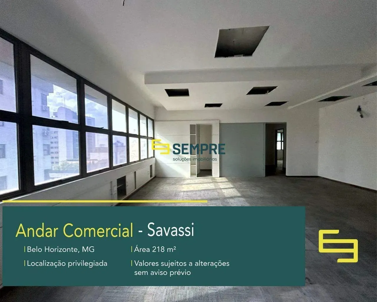 Andar comercial para locação no Edifício Luminis - Savassi BH