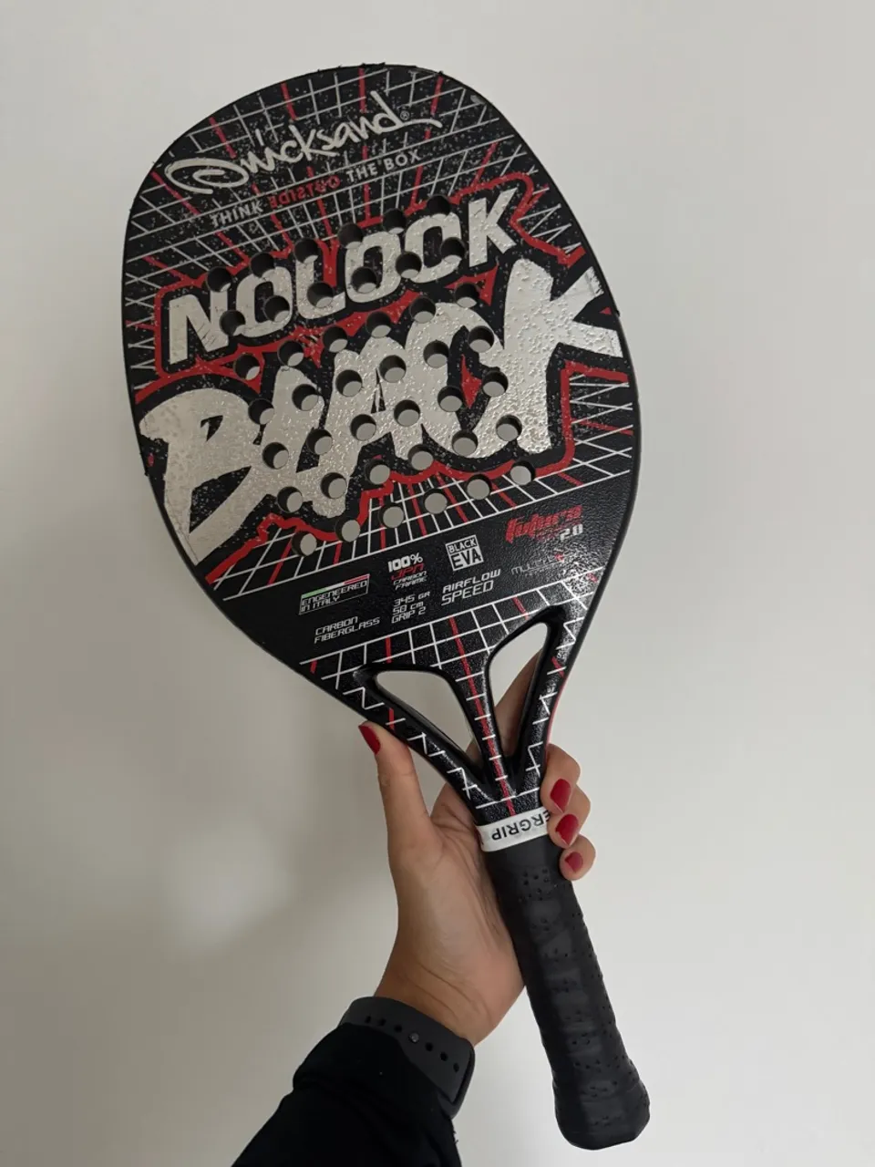 Raquete de Beach Tennis Nolock Black 2021