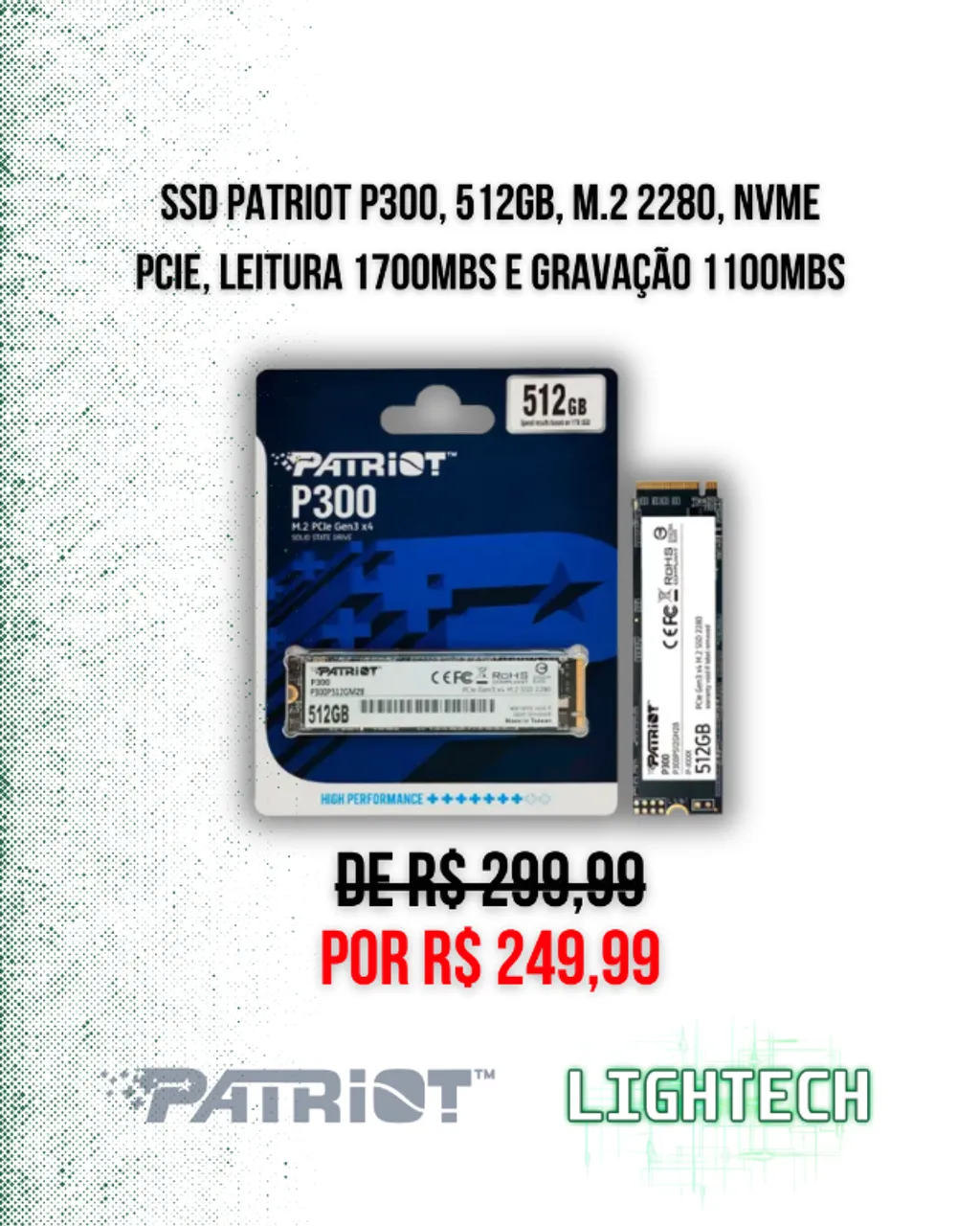 SSD NVME 512GB Patriot P300