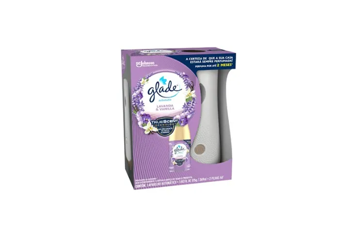 Glade Aromatizador de Ambiente Automático, Kit Aparelho e Refil, 269ml Lavanda e Baunilha