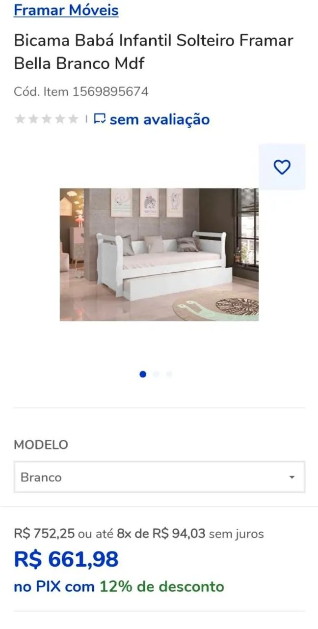 Bicama com cama auxiliar MDF Tebarrot + 2 colchões  - Foto 4