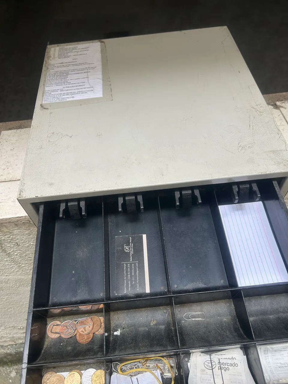 Gaveta caixa para dinheiro 