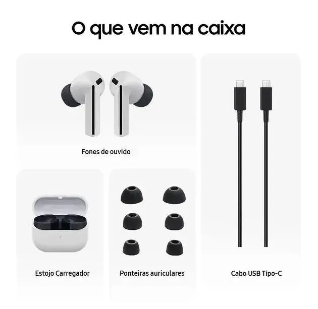 (NOVO) Samsung Galaxy Buds 3 FE - NF + Garantia + Cases - Foto 2