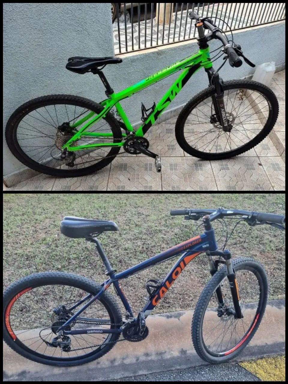 Duas aro 29 com freio hidráulico Shimano