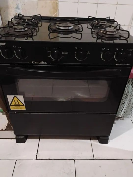 Fogão Esmaltec 5 Bocas Preto