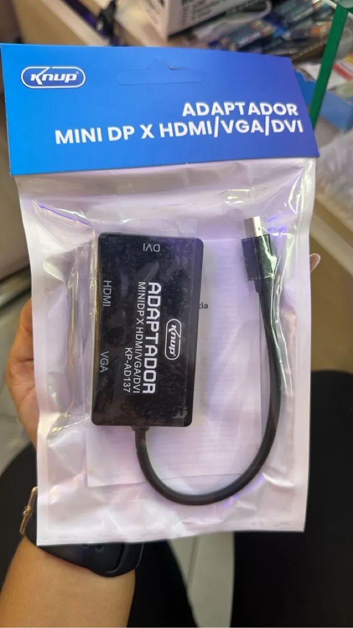 Adaptador Mini DP para HDMI/VGA/DVI - Knup