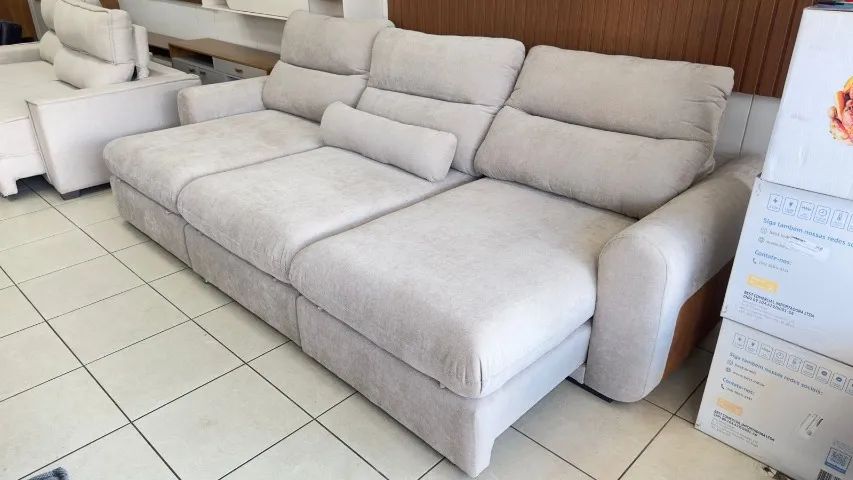 Sofá Retráil e reclinavel 3,25 metros Espuma D45 mola ensacada - Foto 2