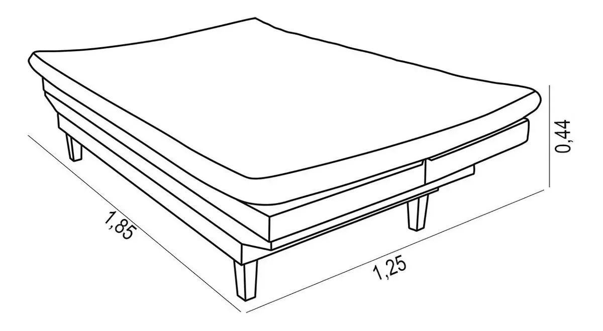 Sofá-cama 3 lugares em suede + 2 banquetas - Foto 5