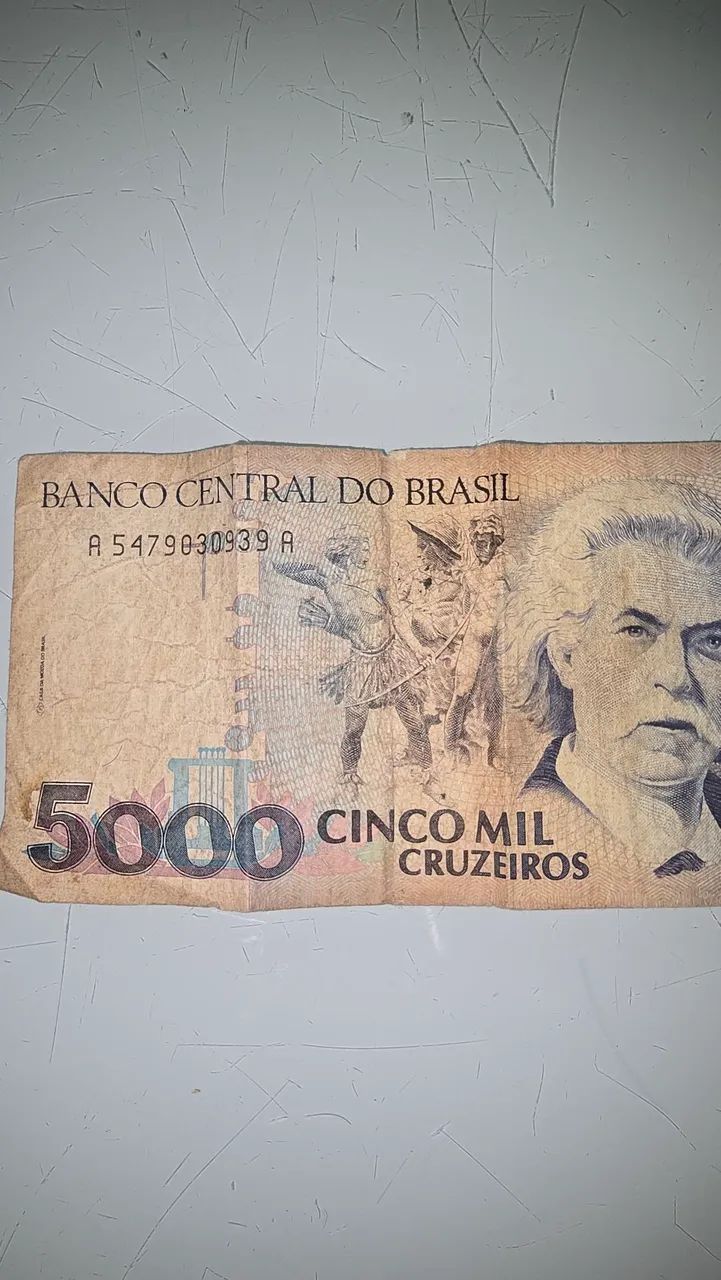 Cédula antiga 5 Mil Cruzeiros - Foto 5
