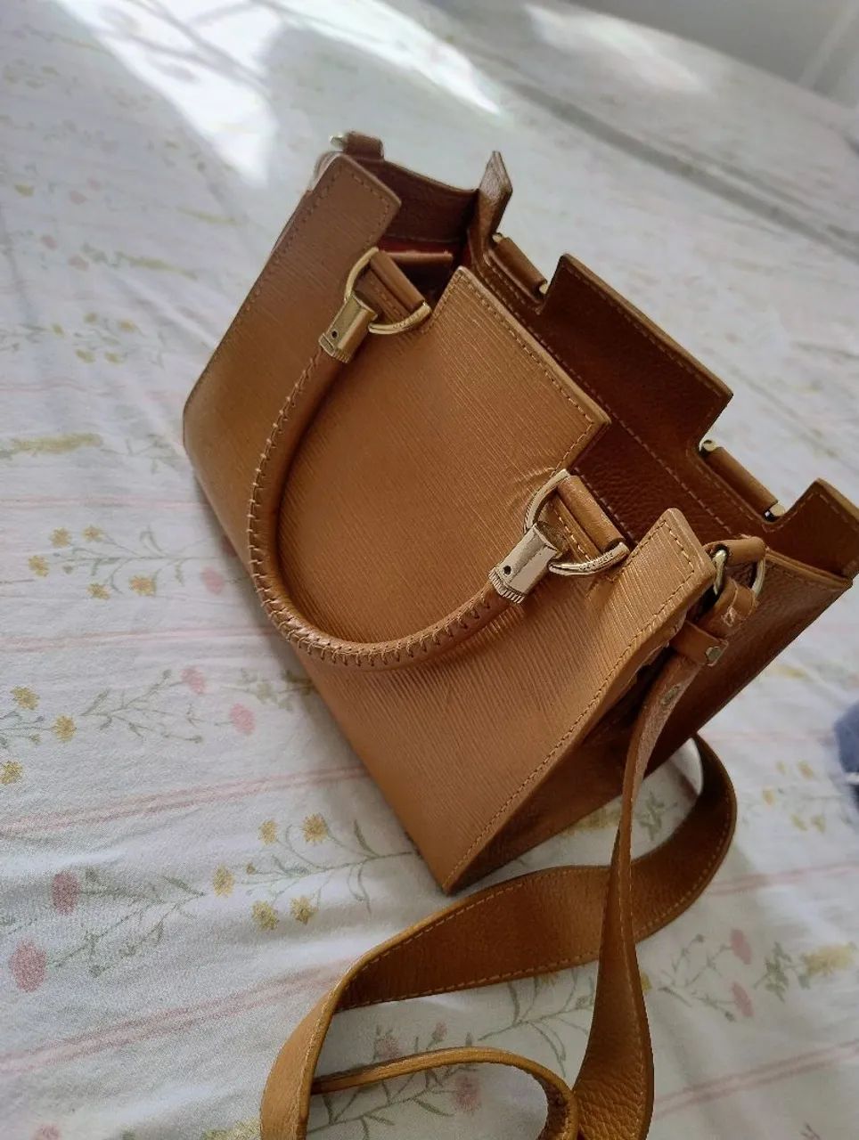 Bolsa de Couro caramelo  - Foto 5