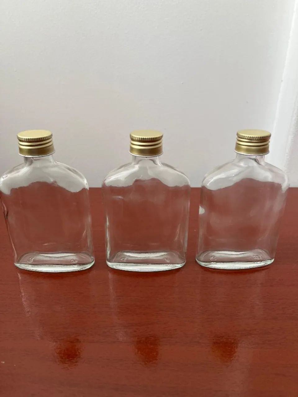 Kit 3 Garrafinhas Cantil De Bolso Vidro 160ml Whisky