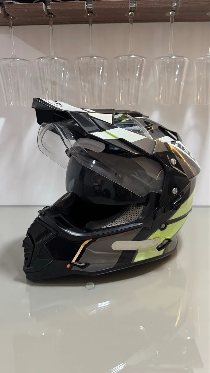 CAPACETE HELT C/ ÓCULOS INTERNO - Foto 3