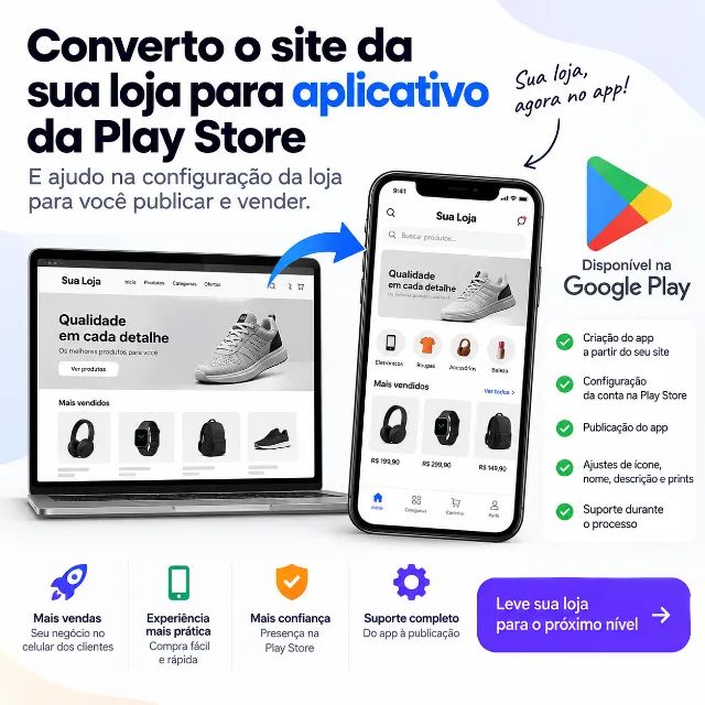Transformo seu site em App para Play Store