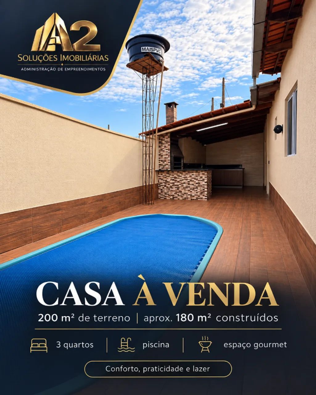 Casa em Nova Veneza-GO, 3 quartos - Foto 4