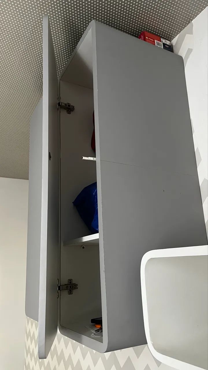 Armário oval em mdf cinza  - Foto 2