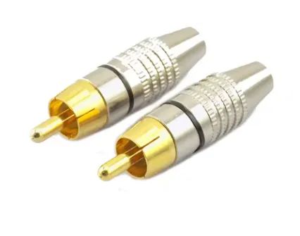 Conector RCA Macho sem Solda para Cabo de Áudio e Câmera CFTV 1 Unidade