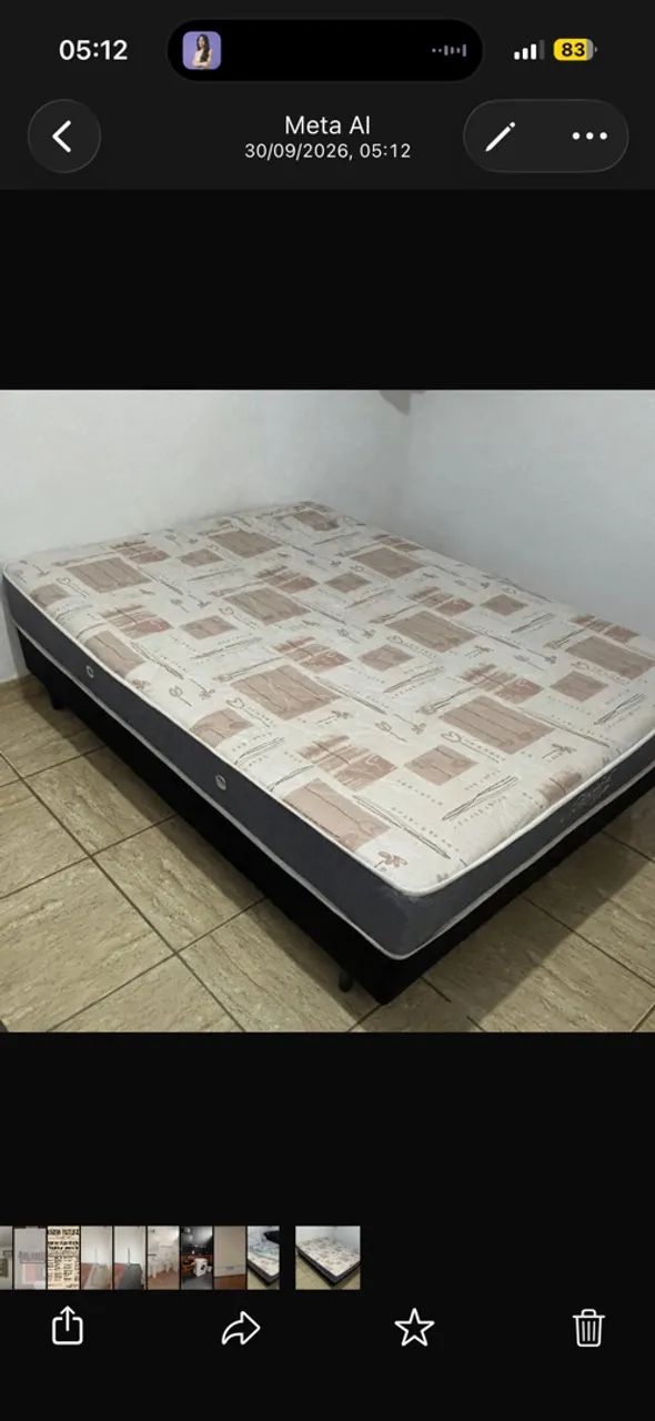 Cama box casal conjugada