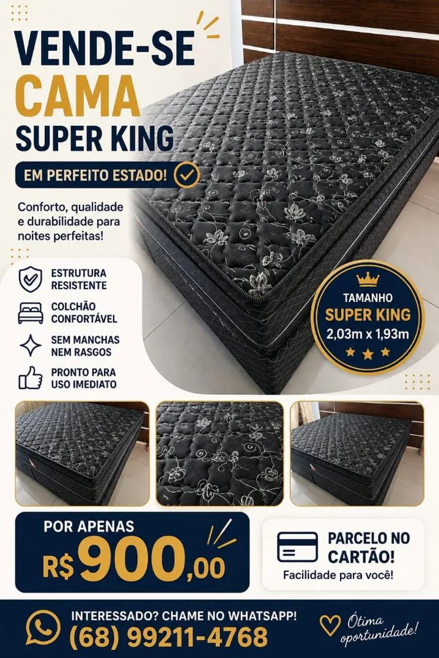 Cama box super king.