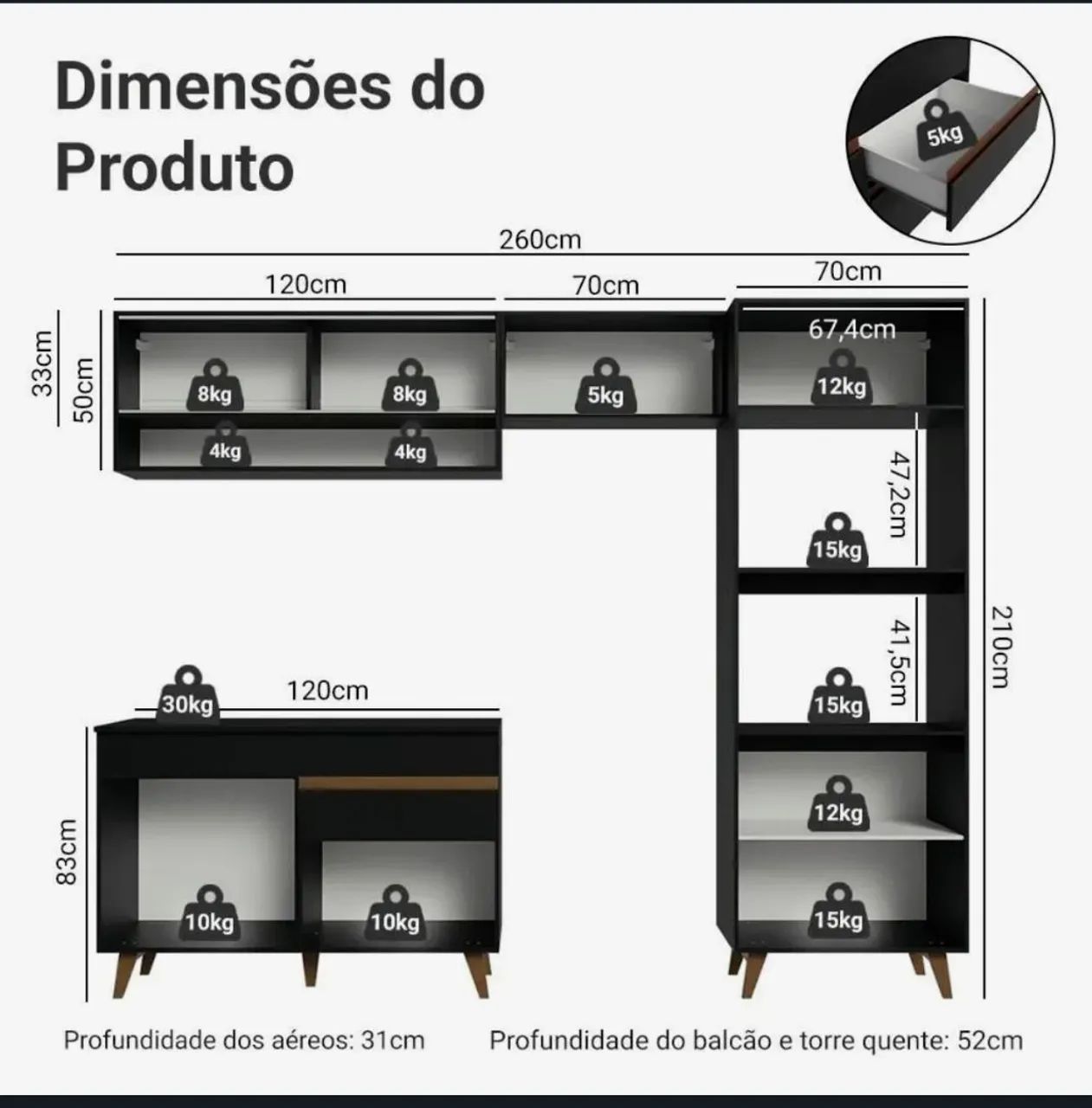 Armário- Cozinha Completa - Foto 3