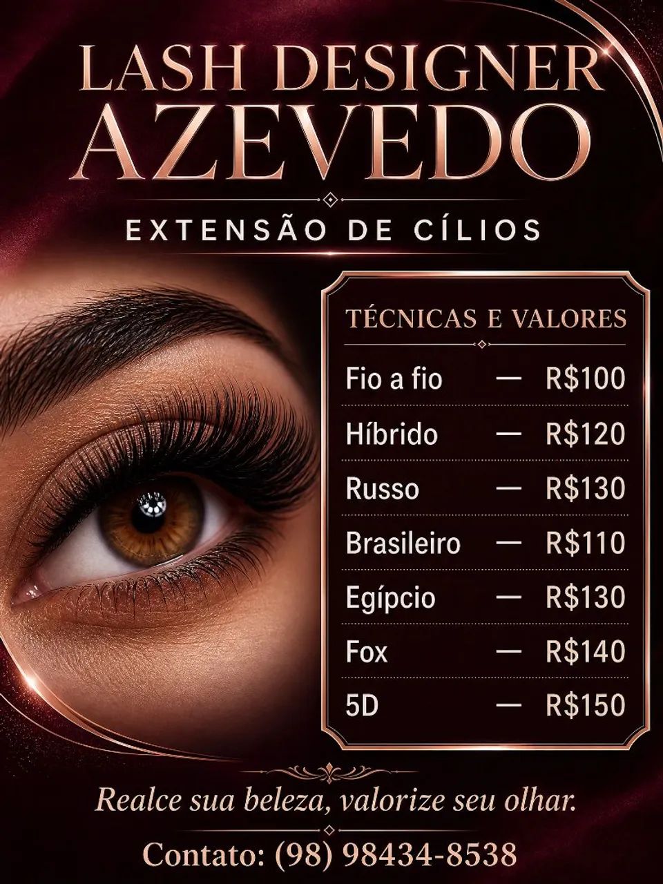 Extensão de cílios 