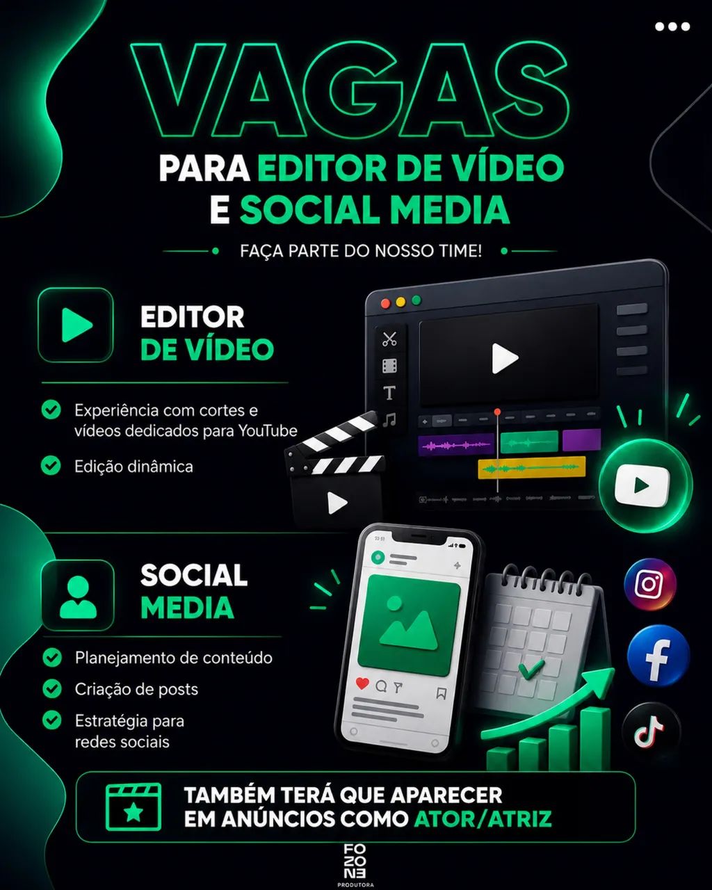 VAGA - EDITOR(A) DE VÍDEO E SOCIAL MEDIA - TERESINA/PI