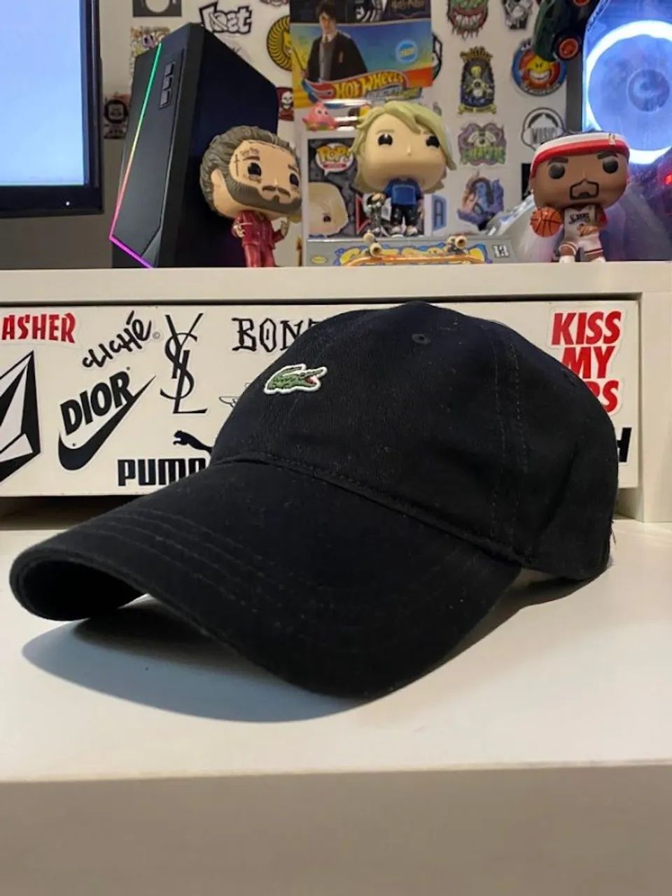 boné lacoste dad hat preto