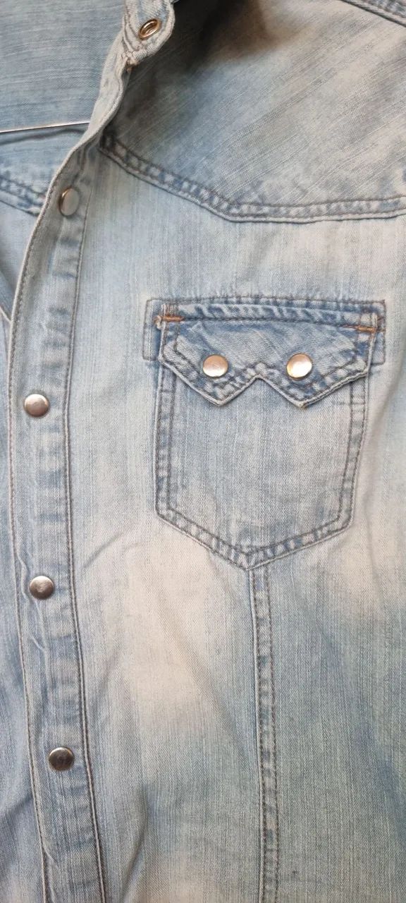 Camisa jeans feminina tam m - Foto 2