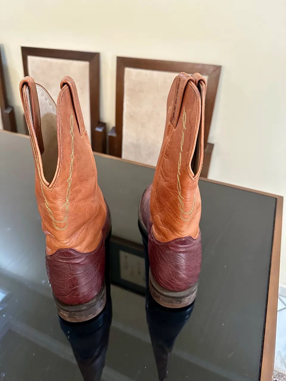 Bota Texana Jacomo Couro de avestruz legítimo  - Foto 3