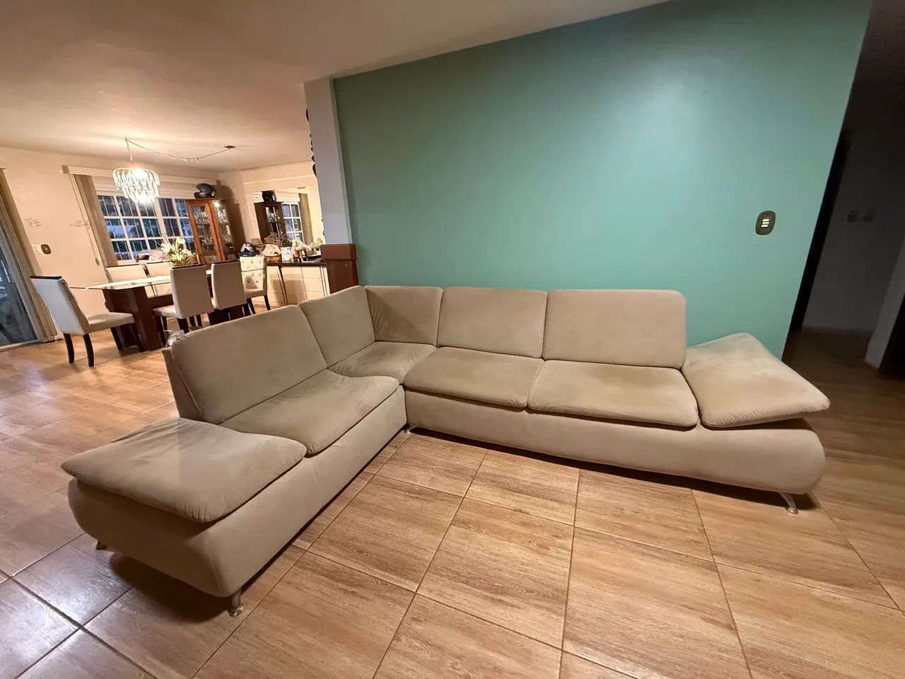 Sofá de canto bege  - Foto 2