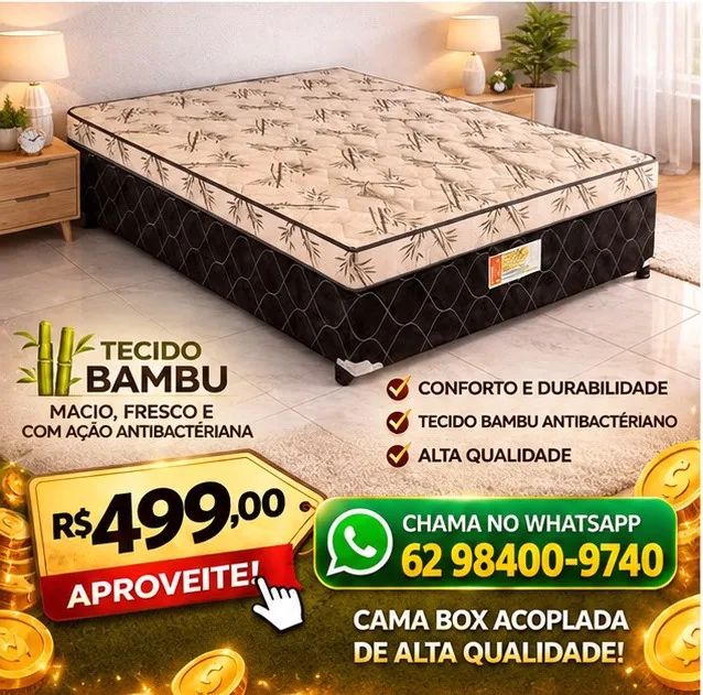 Cama Box Casal com qualidade e entrega rápida. Chame no zap! - Foto 4