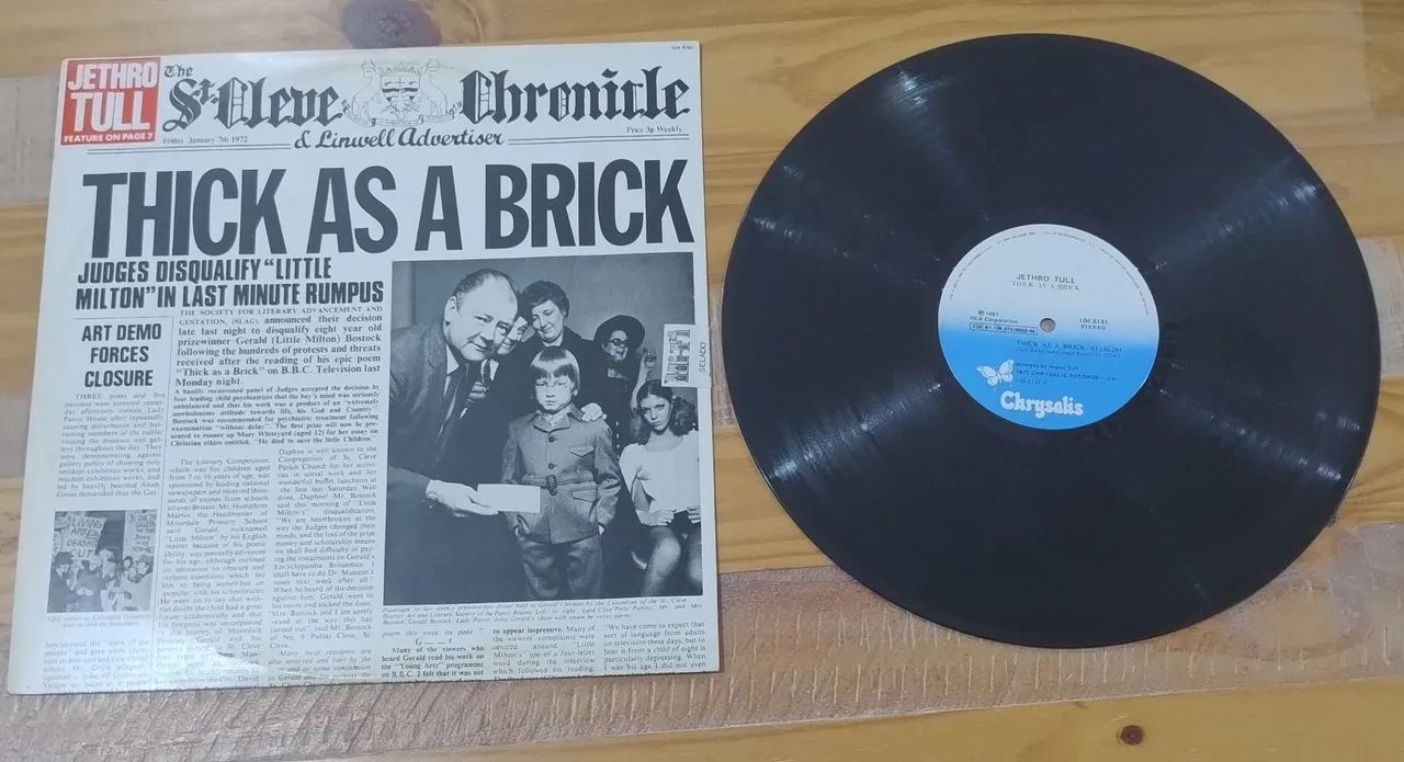 LP Jethro Tull - Thick as a brick Excelente estado 