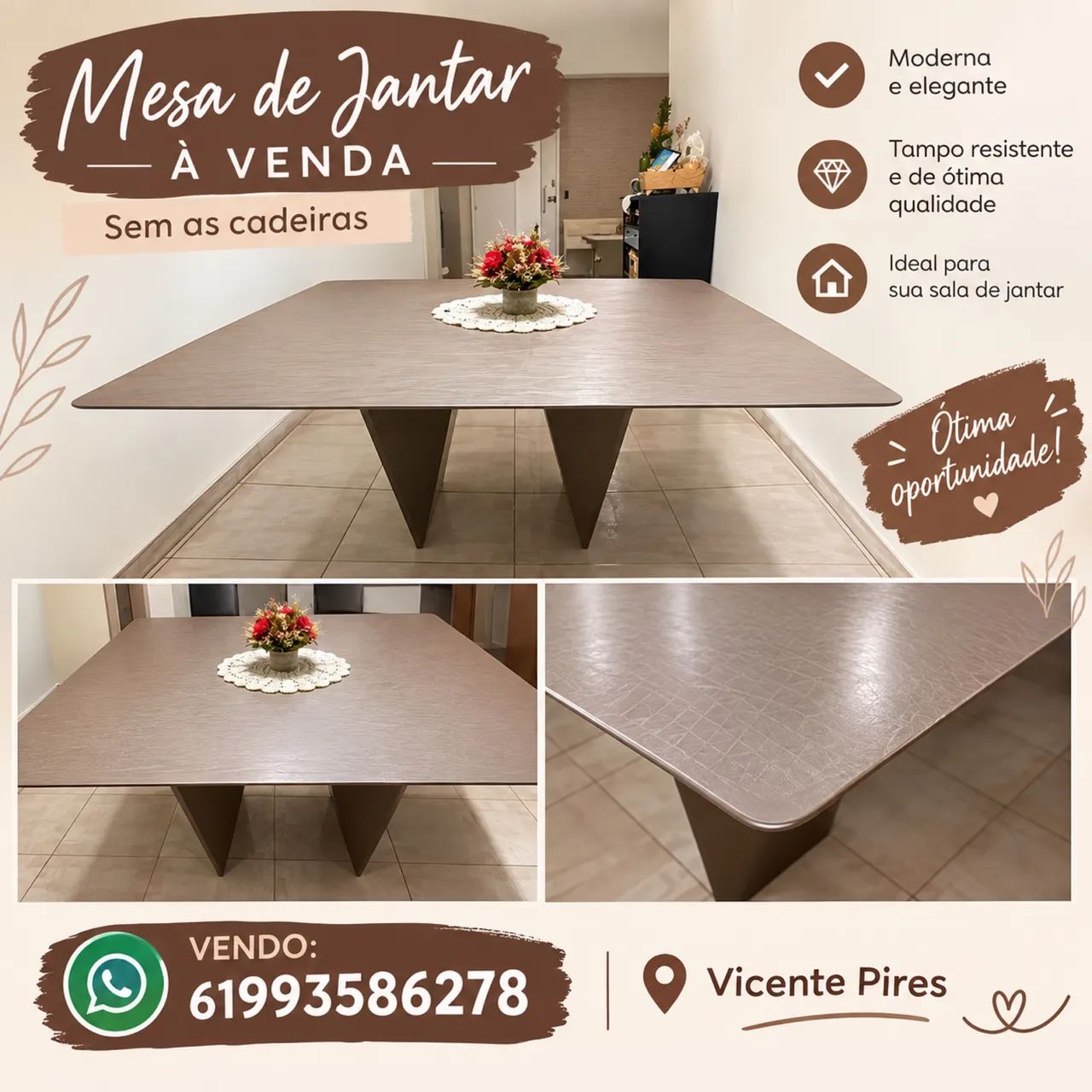 Mesa exclusiva MDF