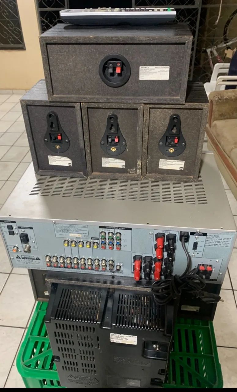 Home Theater Sony STR-K880 Muteki 6.1 Completo - Controle Original - Foto 4