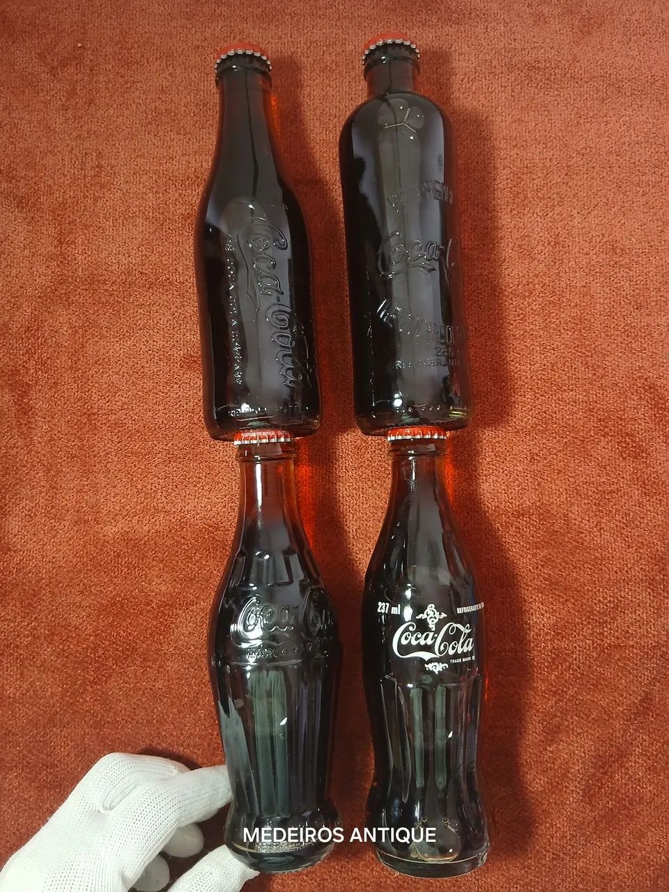 Kit com  4 Garrafas Retro Coca-Cola Cheias.