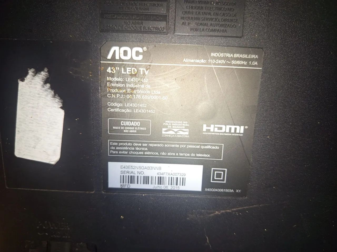 Tv AOC para retirada de peças  - Foto 3