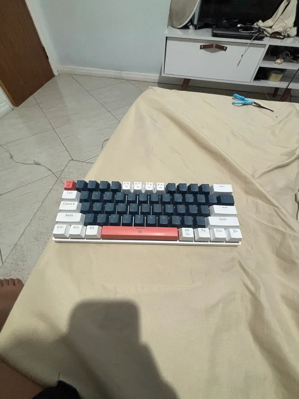 teclado mecânico b500-b61 switch azul