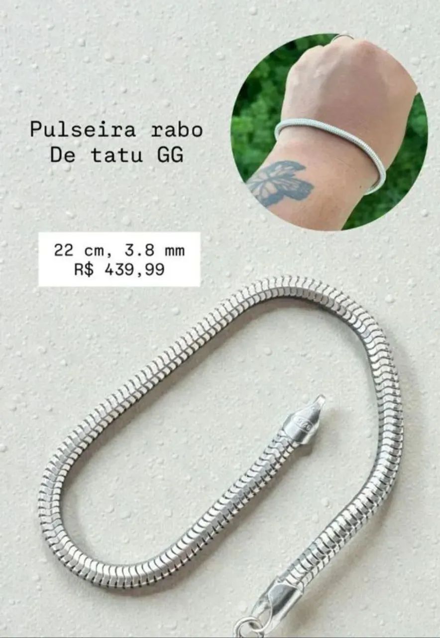 Pulseira de prata  - Foto 4