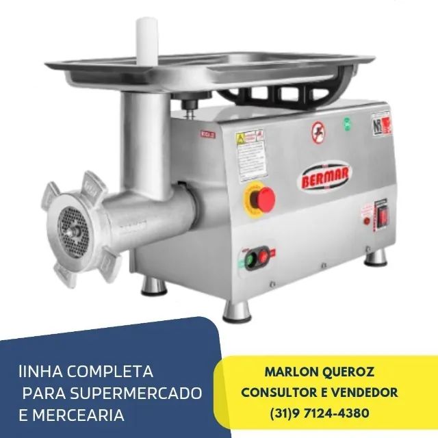 Moedor de Carne Inox Boca 22 Bermar