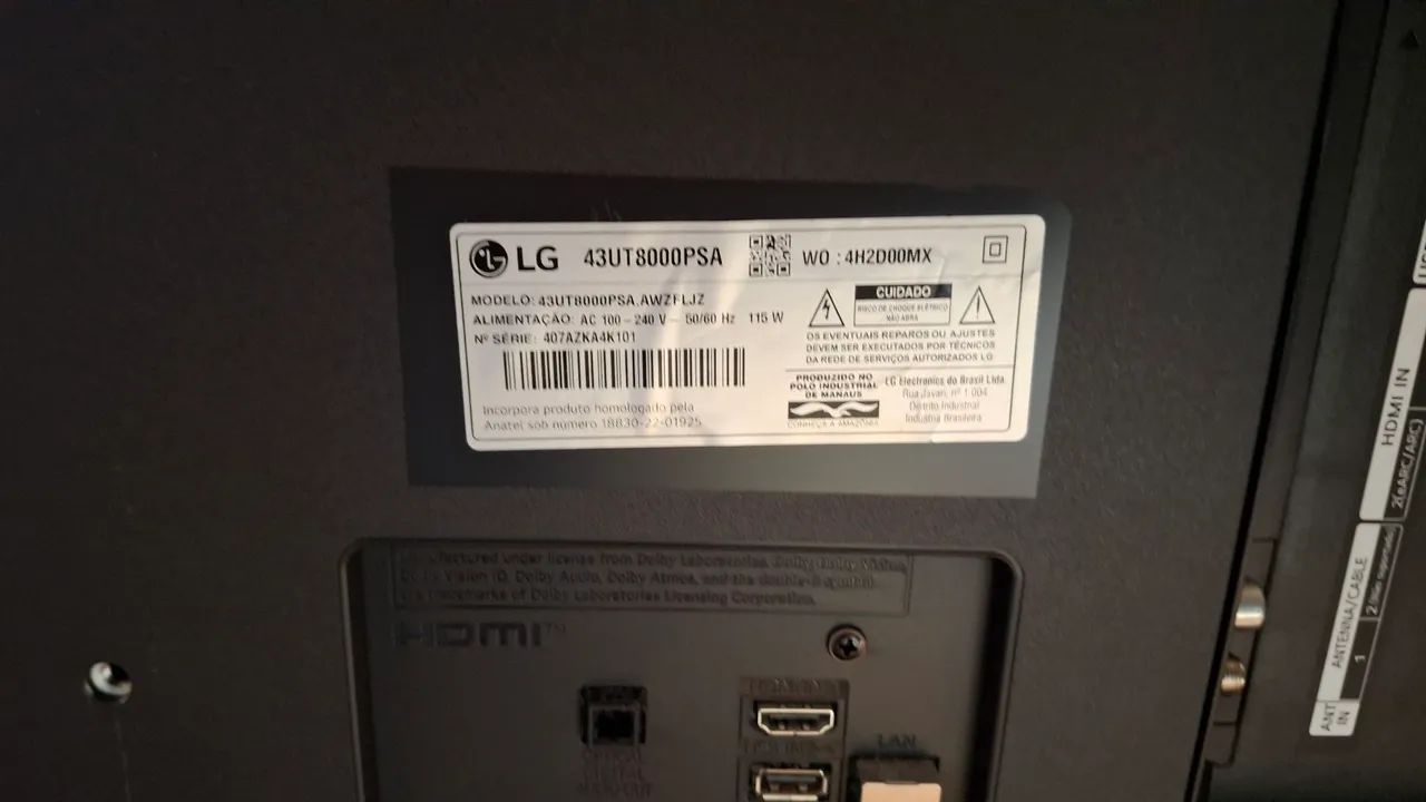 Vendo TV LG 43 polegadas 4k para retirada de peças  - Foto 4