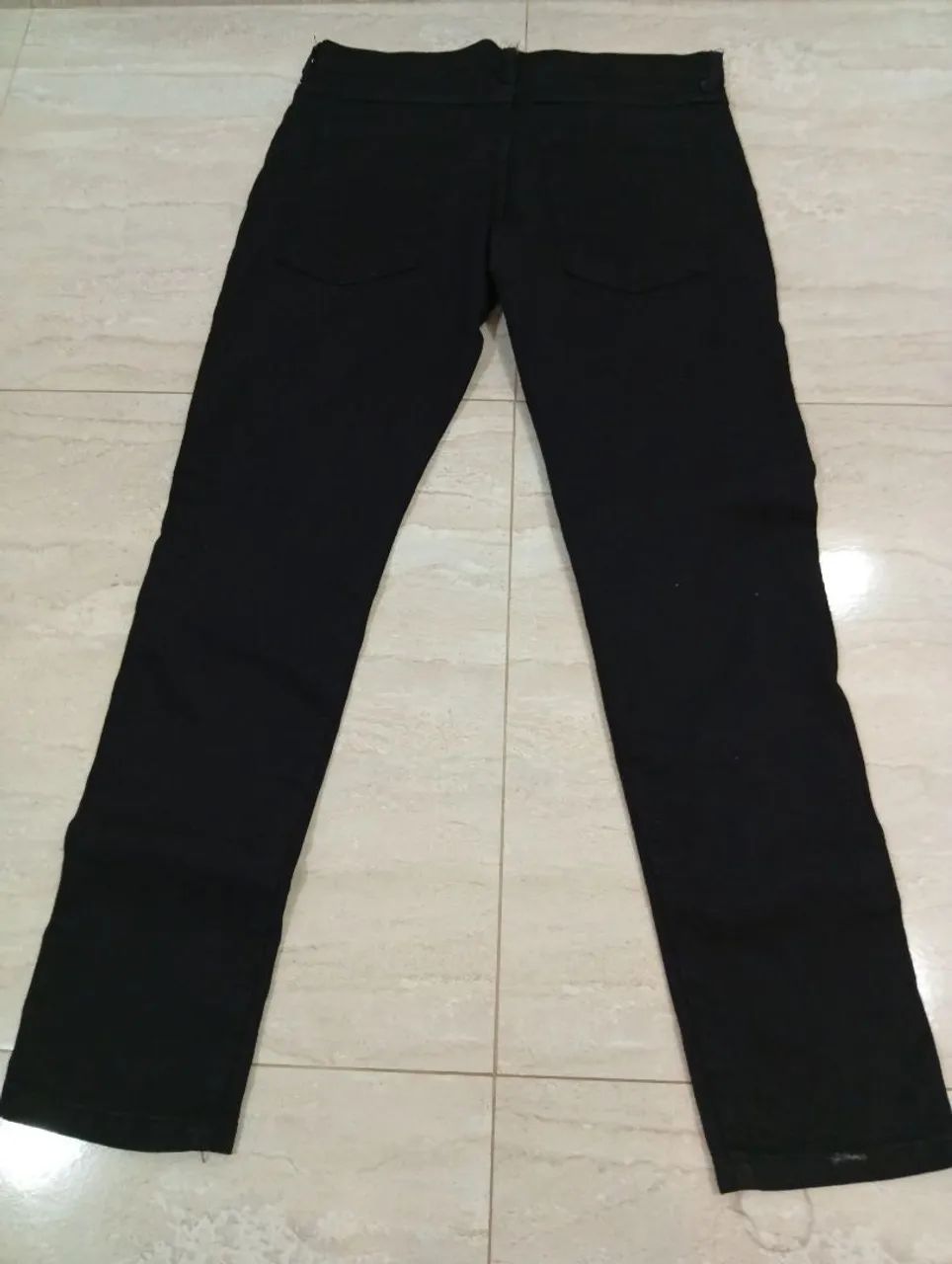 Calça Jeans Masculina Corte Reto 44 Preta - Nova - Foto 3