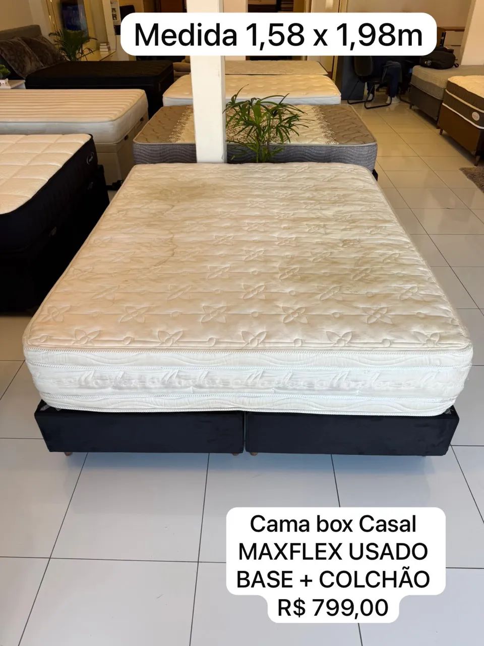 Cama Box Casal MAXFLEX USADO - ENTREGO  - Foto 4