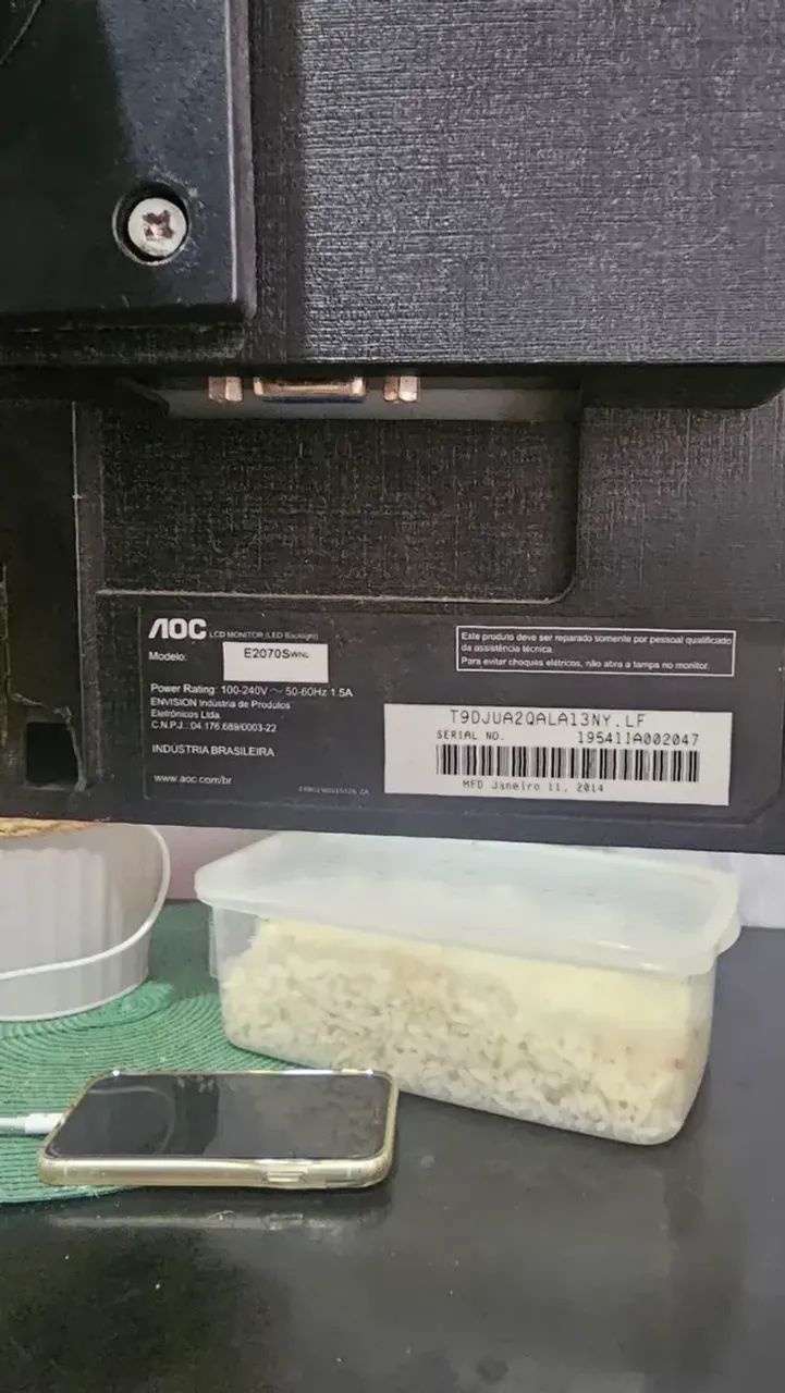 Monitor AOC E2070SWNL LED 20" - R$ 150 - Foto 4