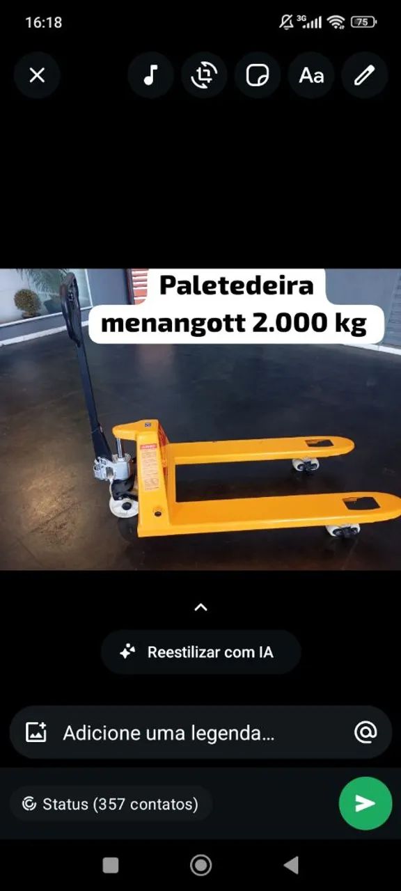 Paletedeira Menegotti manual 