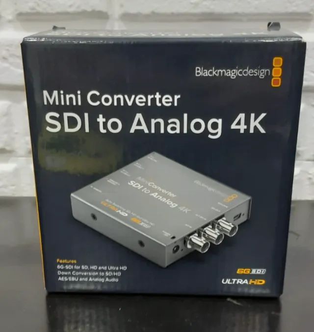 Conversor BlackmagicDesign SDI para Analógico 4K - Novo na caixa!