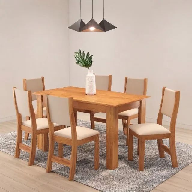 Mesa de Jantar Violeta com Cadeiras Sol Bronze .