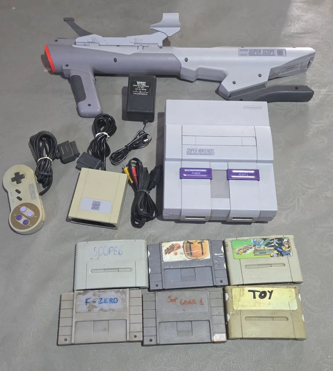 Super nintendo completo com scope