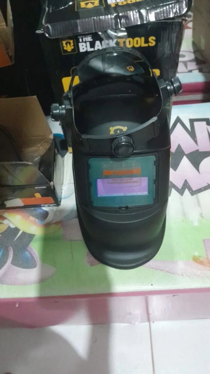 Maquina de solda + Capacete + esmelhiradeira. - Foto 5