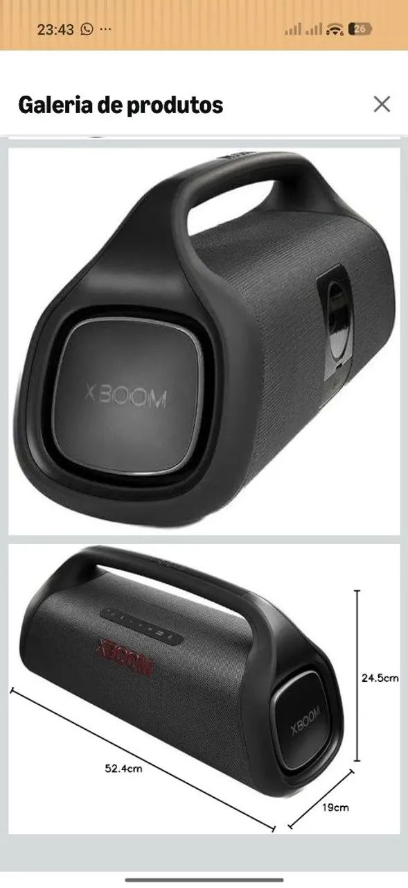 Caixa de som bluetooth LG xg9s