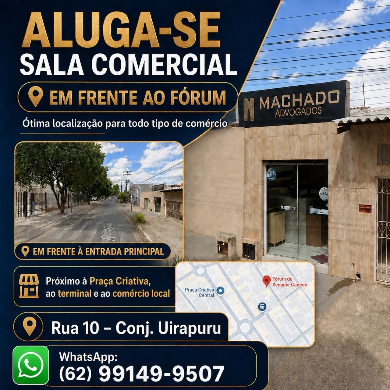 Aluga-se Sala Comercial - Conjunto Uirapuru - Em frente ao fórum 