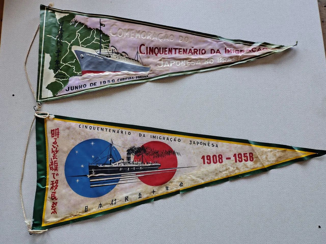 Flâmulas antigas cinquentenário imigração japonesa - Foto 5